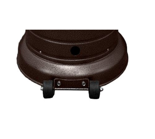 87" Tall Hammered Bronze Outdoor Patio Heater with Table - Outdoor Art Pros