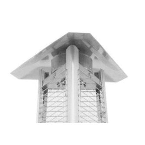 91" Tall Radiant Heat Glass Tube Outdoor Patio Heater in Matte Black - Outdoor Art Pros