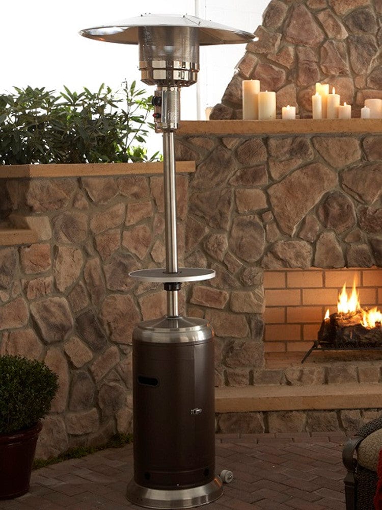 87" Hammered Bronze/Stainless Steel Outdoor Patio Heater - Outdoor Art Pros