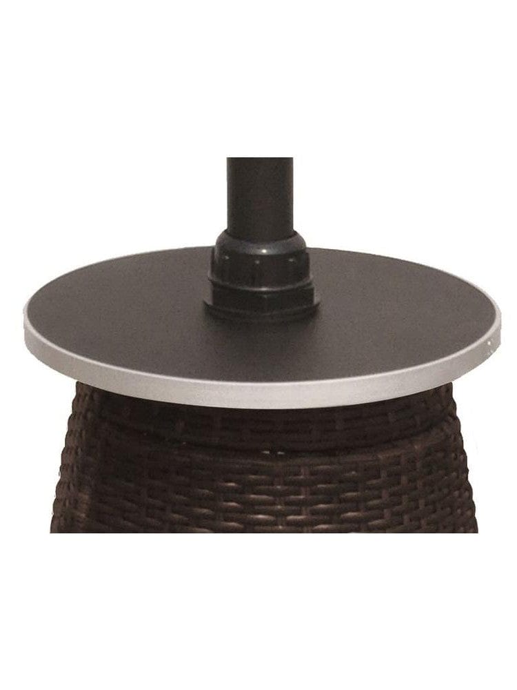87" Tall Outdoor Resin Wicker Patio Heater with Table - Outdoor Art Pros