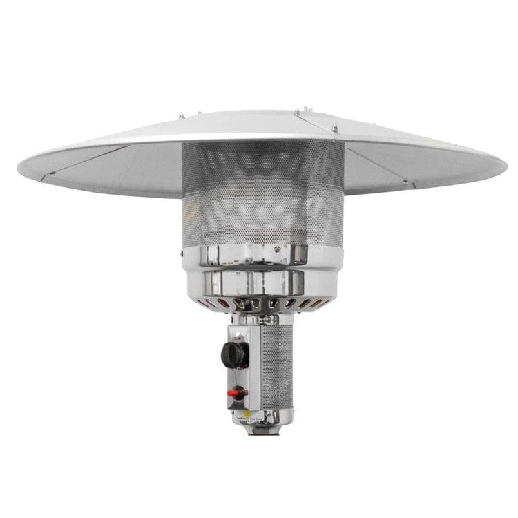 87" Tall Square Wicker Patio Heater with Table - Outdoor Art Pros