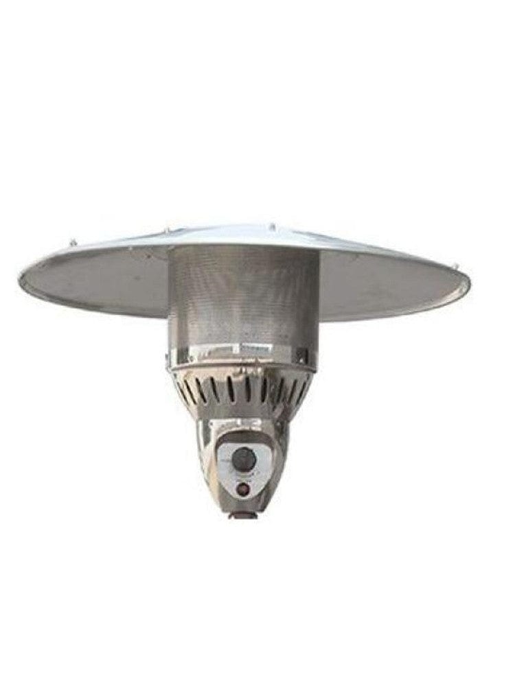 87" Tapered Hammered Bronze Outdoor Patio Heater with Table - Outdoor Art Pros