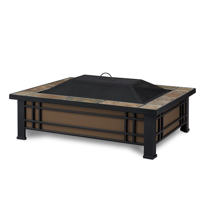 Hamilton Rectangle Wood Burning Fire Pit - Outdoor Art Pros