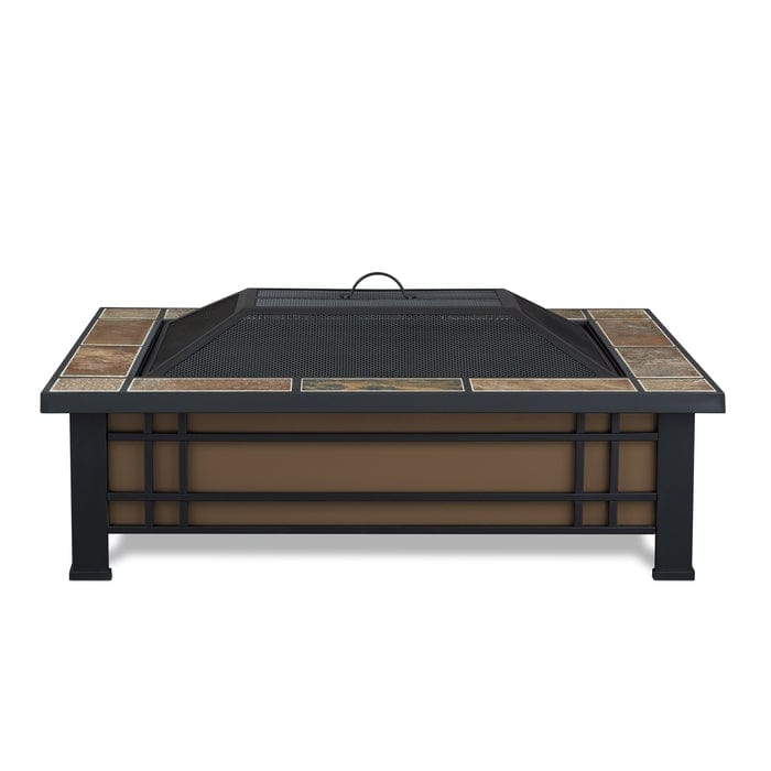 Hamilton Rectangle Wood Burning Fire Pit - Outdoor Art Pros