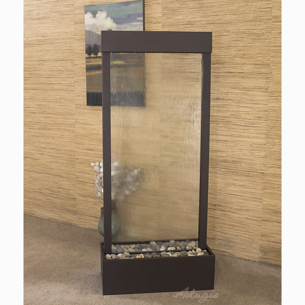 HarmonyRiver_CenteredInBase_-ClearGlass-AntiqueBronze-White - Outdoor Art Pros