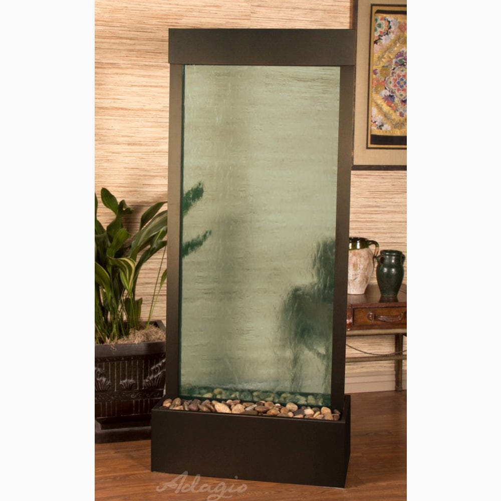 HarmonyRiver_CenteredInBase_-GreenGlass-AntiqueBronze-White - Outdoor Art Pros