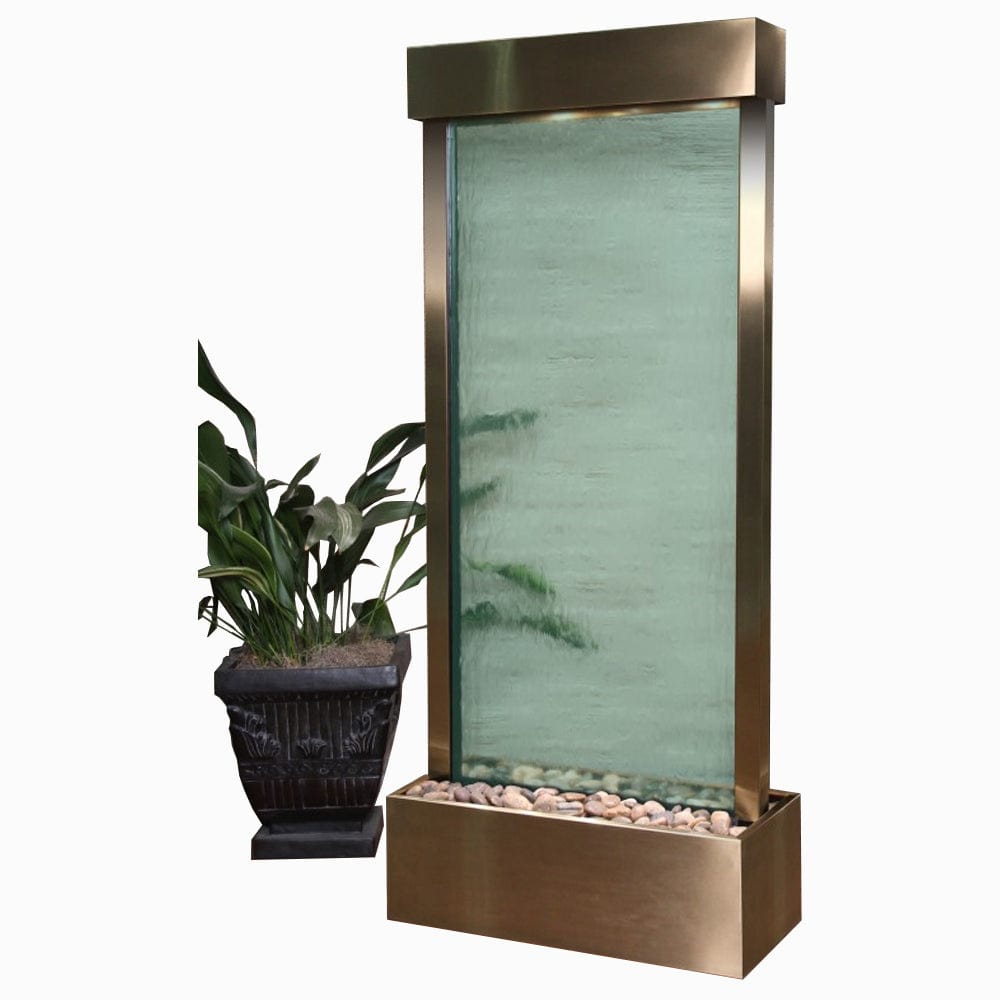 HarmonyRiver_CenteredInBase_-GreenGlass-StainlessSteel-White -Outdoor Art Pros