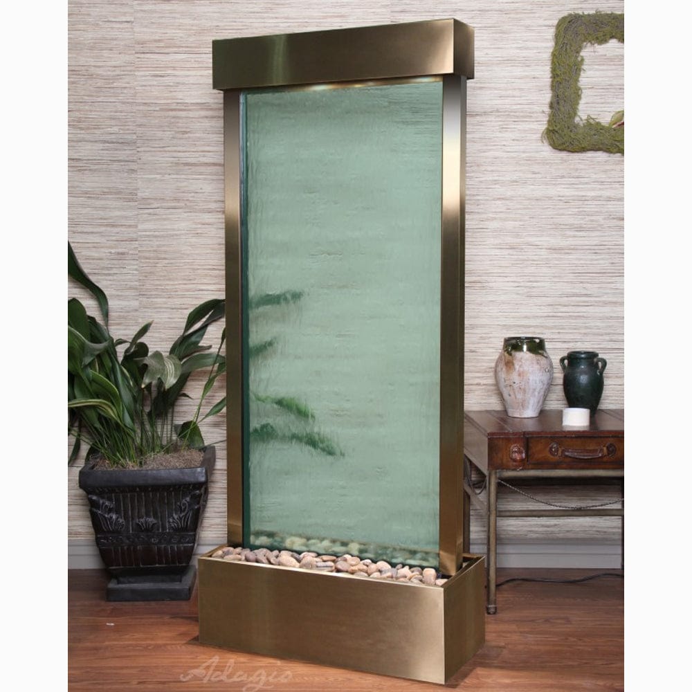 HarmonyRiver_CenteredInBase_-GreenGlass-StainlessSteel-White -Outdoor Art Pros
