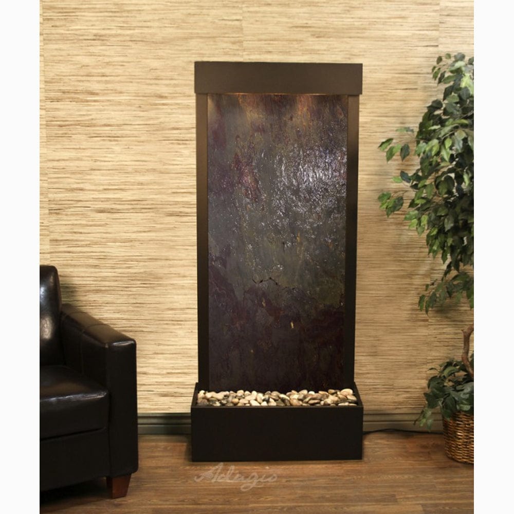 HarmonyRiver_FlushMountedTowardsRearOfTheBase_-Multi-ColorFeatherStone-AntiqueBronze-White - Outdoor Art Pros