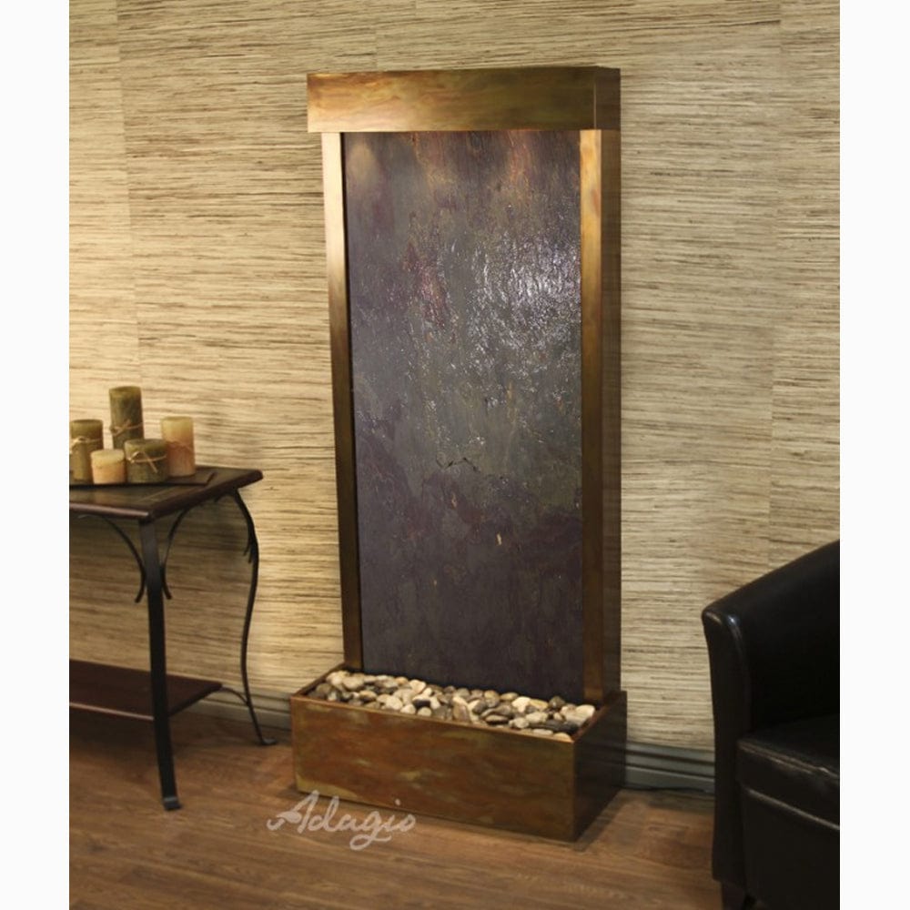 HarmonyRiver_FlushMountedTowardsRearOfTheBase_-Multi-ColorFeatherStone-RusticCopper-White - Outdoor Art Pros