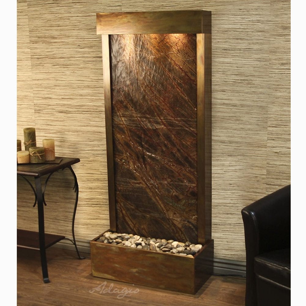 HarmonyRiver_FlushMountedTowardsRearOfTheBase_-RainforestBrownMarble-RusticCopper-White - Outdoor Art Pros