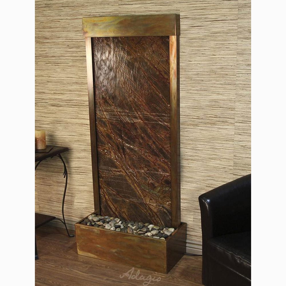 HarmonyRiver_FlushMountedTowardsRearOfTheBase_-RainforestBrownMarble-RusticCopper-White - Outdoor Art Pros