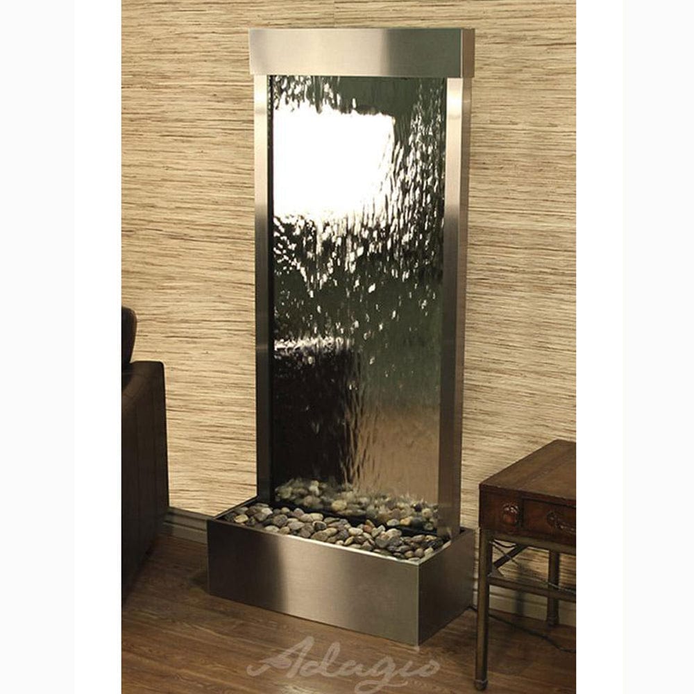 HarmonyRiver_FlushMountedTowardsRearOfTheBase_-SilverMirror-StainlessSteel-White - Outdoor Art Pros