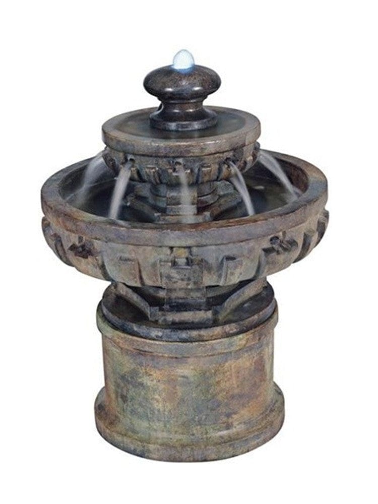 Small Regal Tier Modern Garden Fountain- Outdoor Art Pros