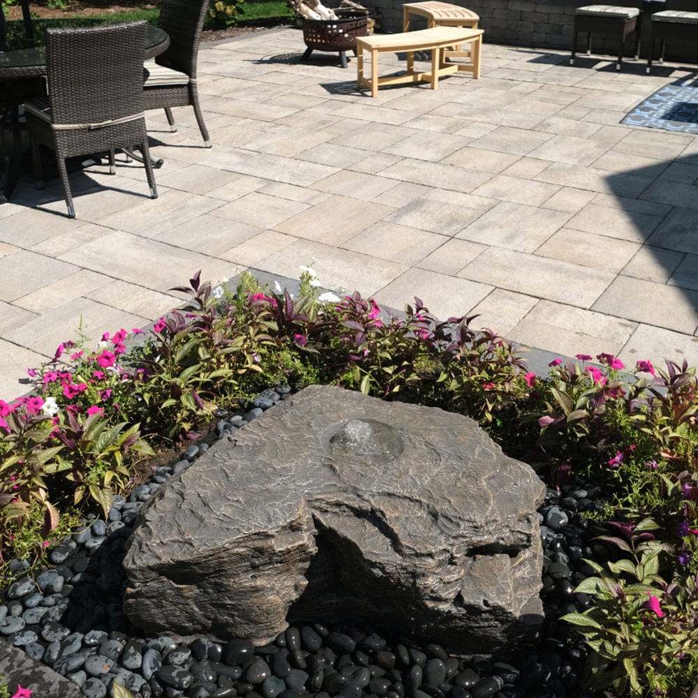 Horseshoe Falls Stone Outdoor Fountain - Outdoor Art Pros