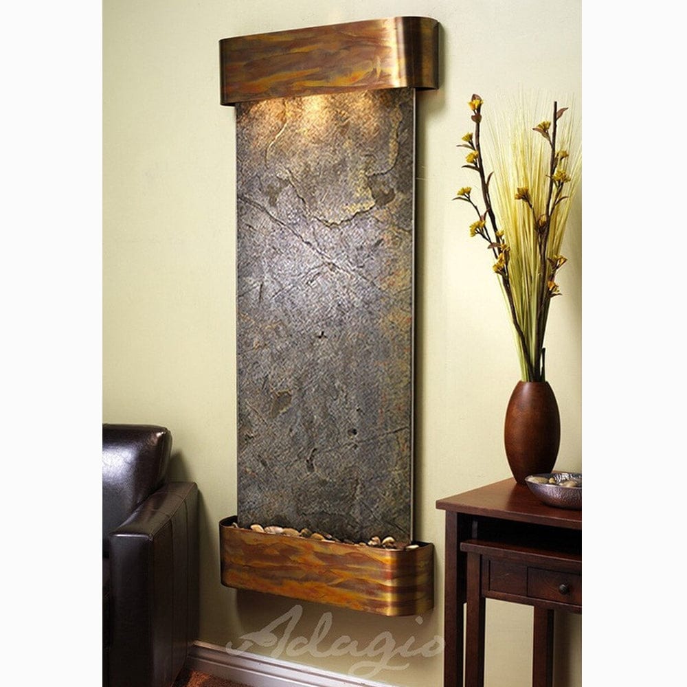 Inspiration_Falls_Green_Featherstone_with_Rustic_Copper_Trim_and_Round_Corners - Outdoor Art Pros