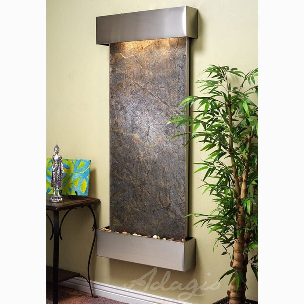 Inspiration_Falls_Green_Featherstone_with_Stainless_Steel_Trim_and_Square_Corners - Outdoor Art Pros