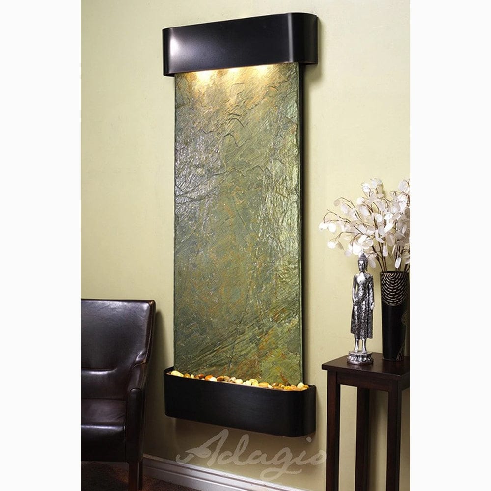 Inspiration_Falls_Green_Slate_with_Blackened_Copper_Trim_and_Round_Corners - Outdoor Art Pros