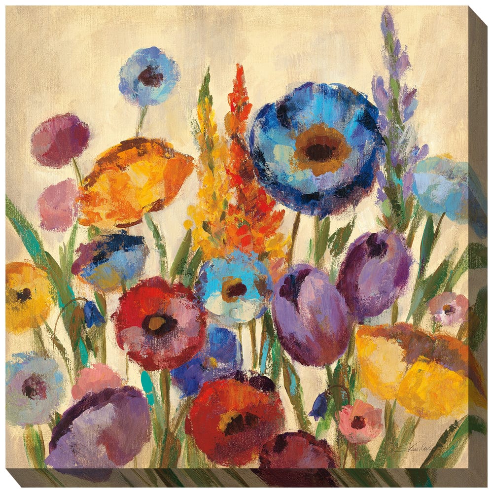 Jovial Blooms Outdoor Canvas Art - Outdoor Art Pros