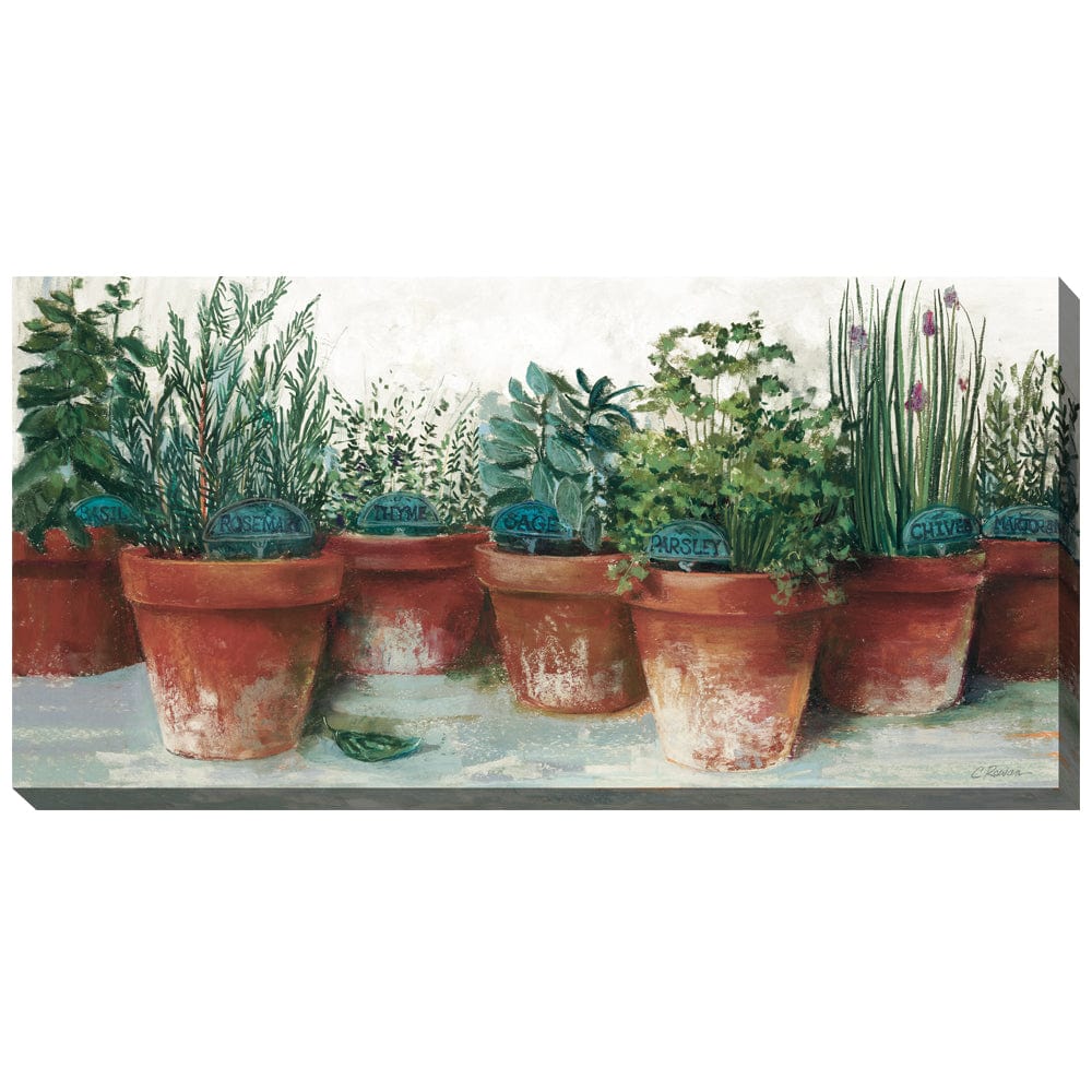 Kitchen Herbs Outdoor Canvas Art - Outdoor Art Pros