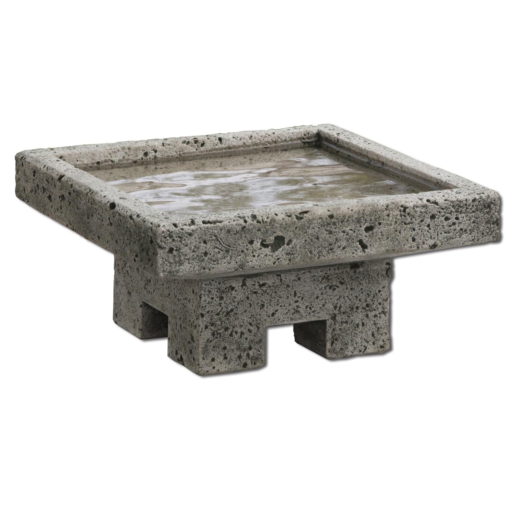 Kosei Cast Stone Birdbath - Outdoor Art Pros