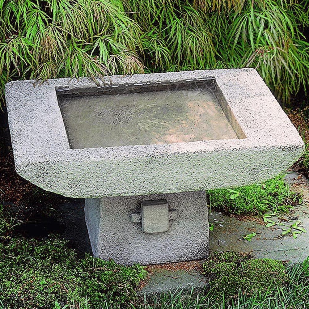 Kyoto Cast Stone Birdbath - Outdoor Art Pros