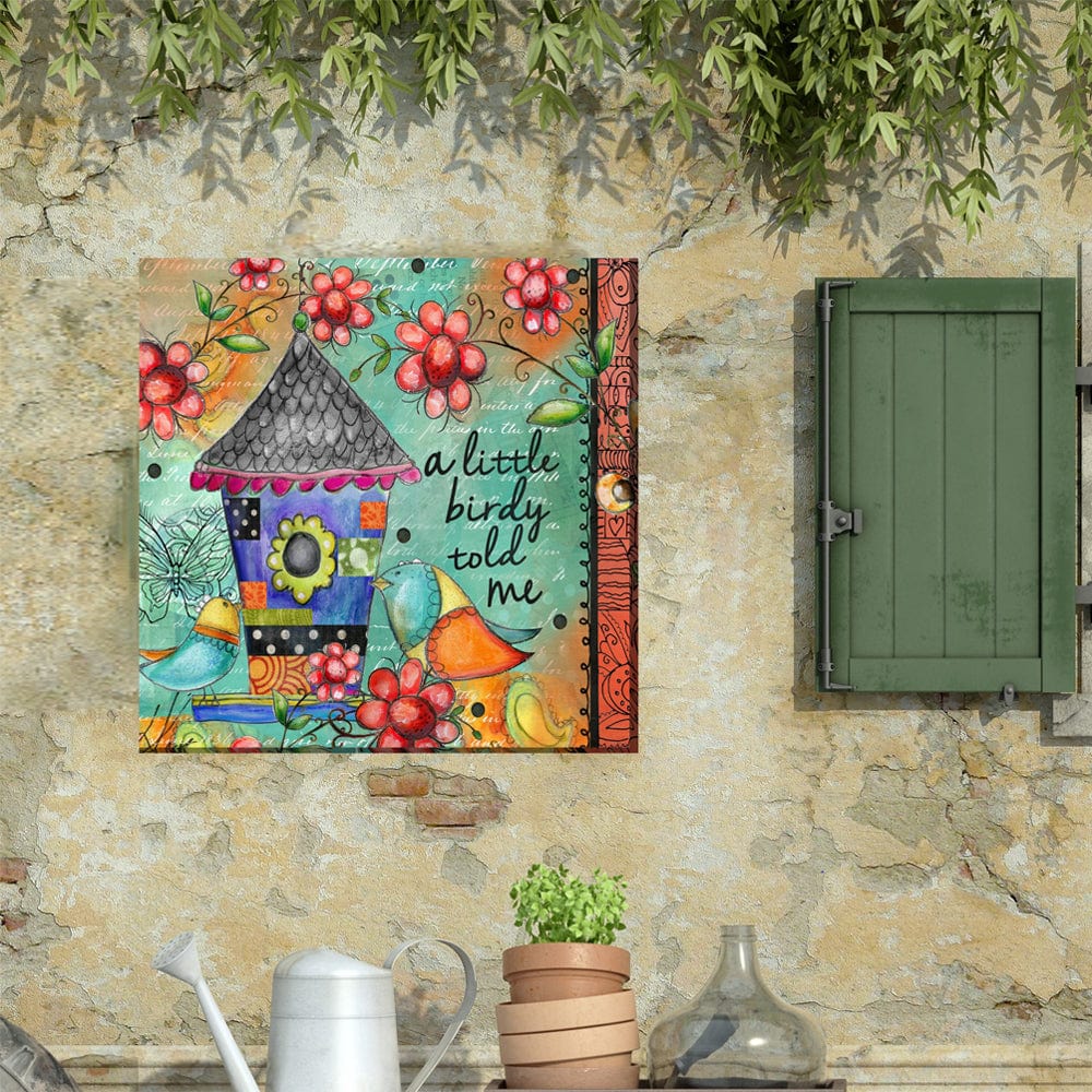 Little Birdy Outdoor Canvas Art - Outdoor Art Pros