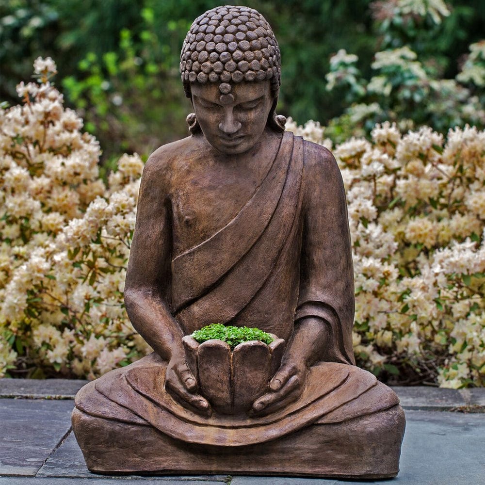 Lotus Buddha Garden Statue