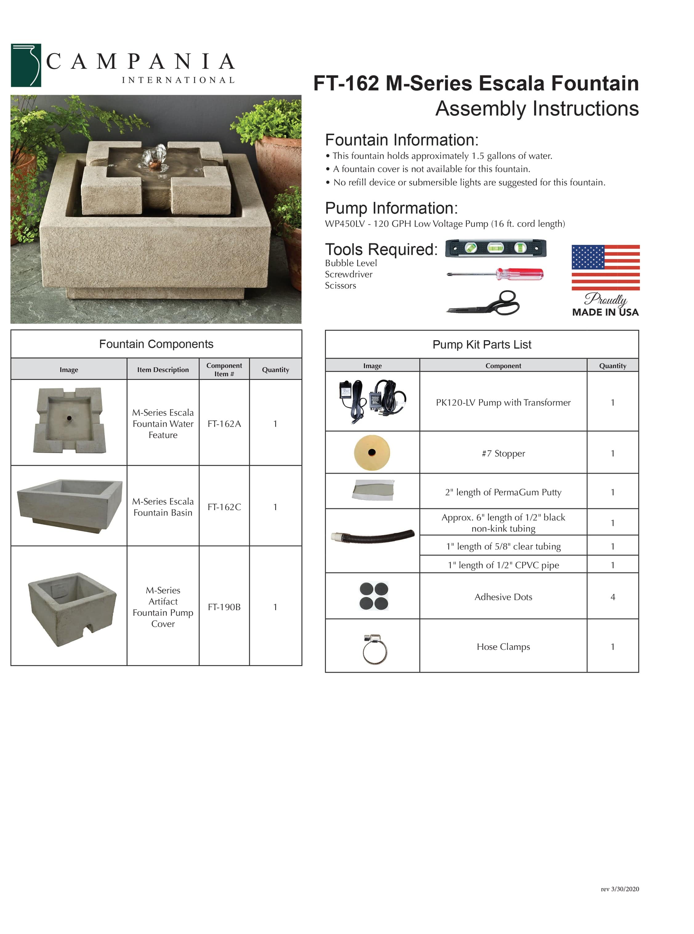 M-Series Escala Modern Outdoor Water Fountain - Outdoor Art Pros