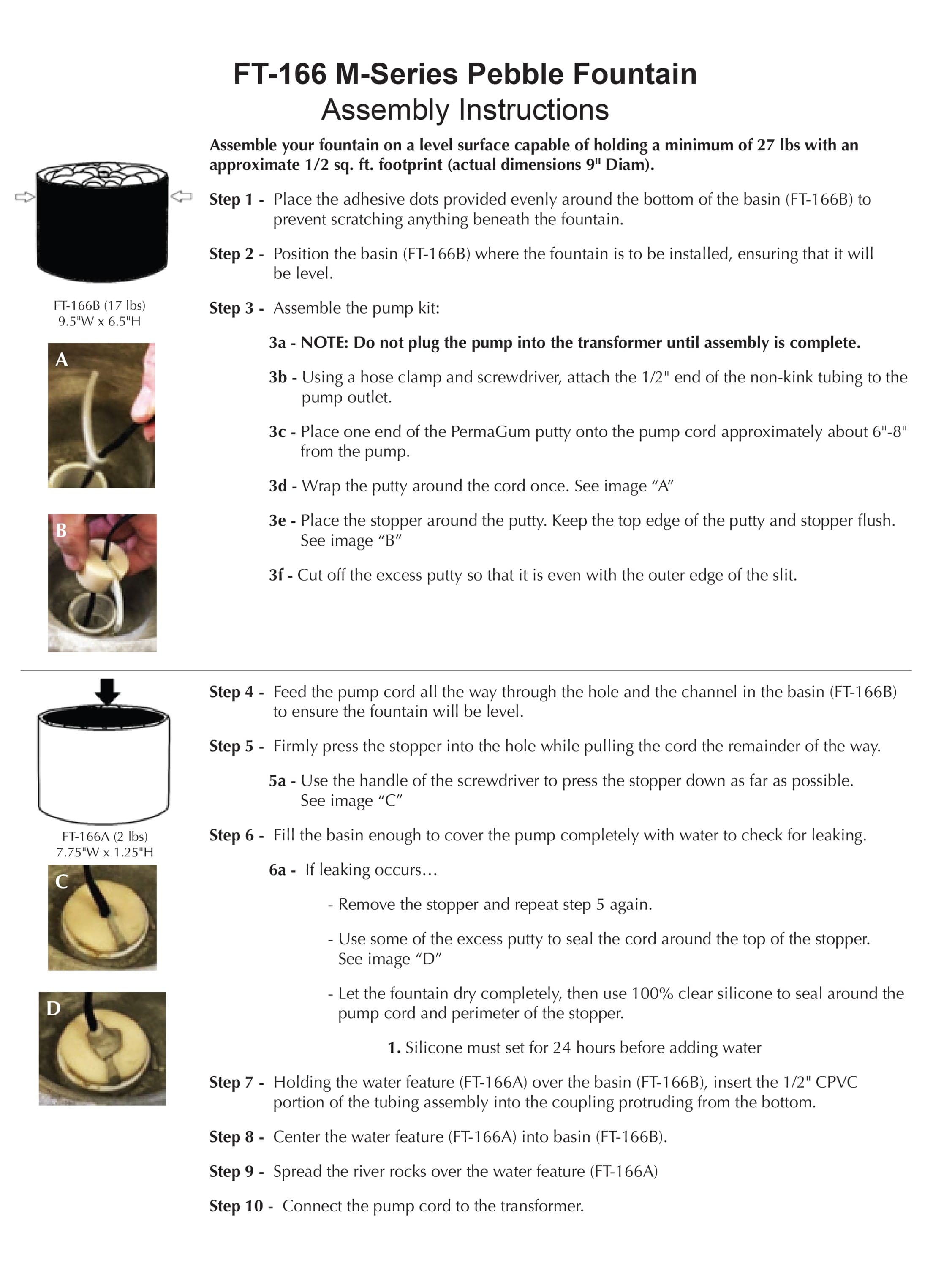 M-Series Pebble Garden Fountain - Outdoor Art Pros