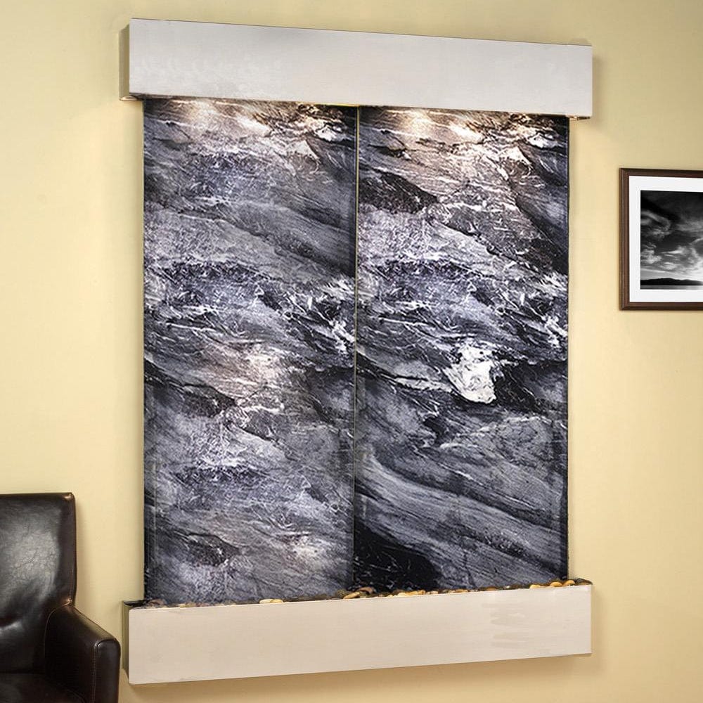 Majestic-River-Black-Spider-Marble-Stainless-Steel-Squared-Corners - Outdoor Art Pros