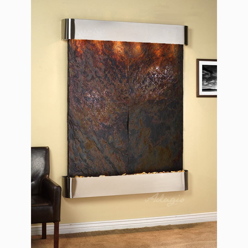 MajesticRiver-Multi-ColorSlate-StainlessSteel-Rounded-Corners - Outdoor Art Pros