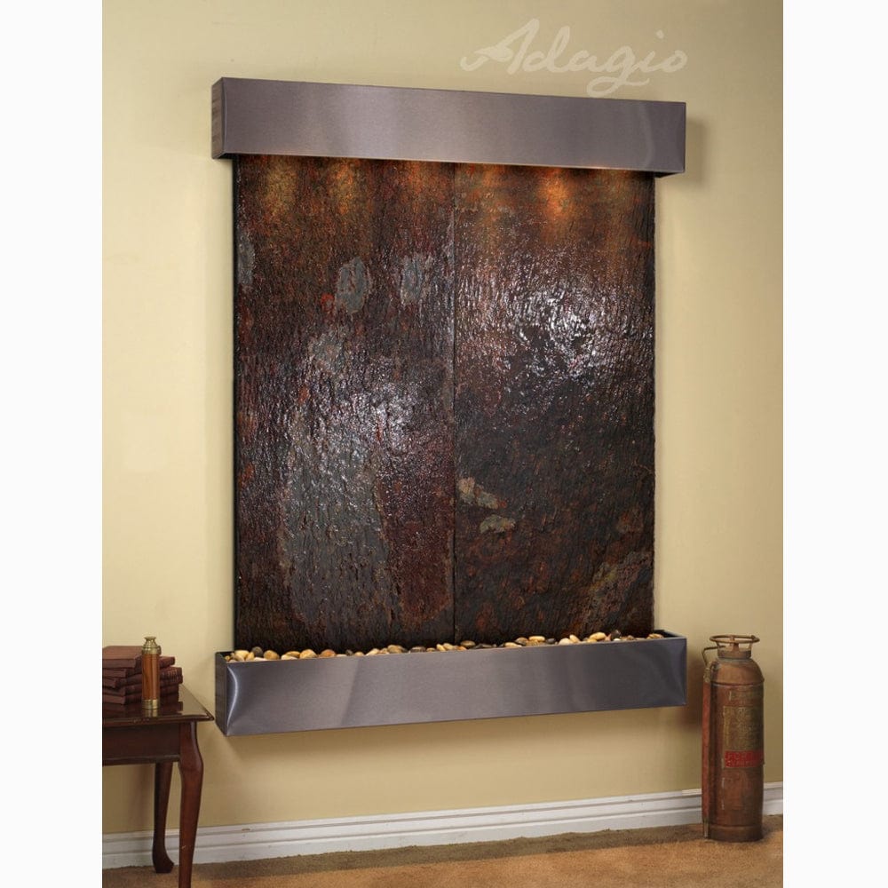 MajesticRiver-Multi-ColorSlate-StainlessSteel-SquaredCorners - Outdoor Art Pros
