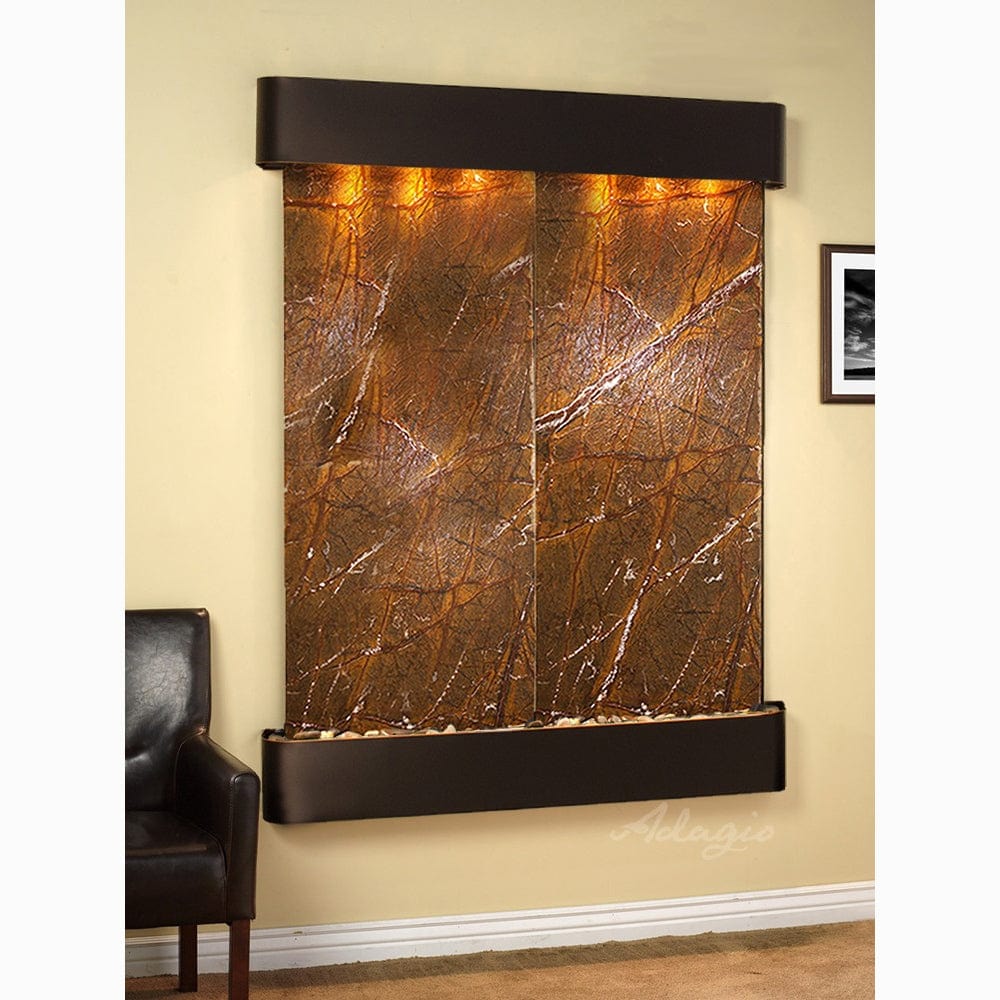 MajesticRiver-RainforestBrownMarble-BlackenedCopper-RoundedCorners - Outdoor Art Pros