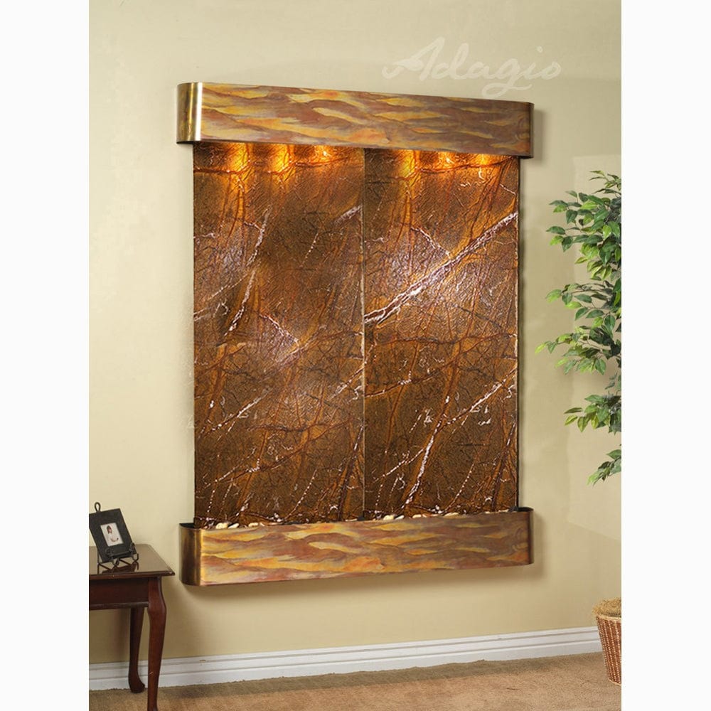 MajesticRiver-RainforestBrownMarble-RusticCopper-RoundedCorners - Outdoor Art Pros