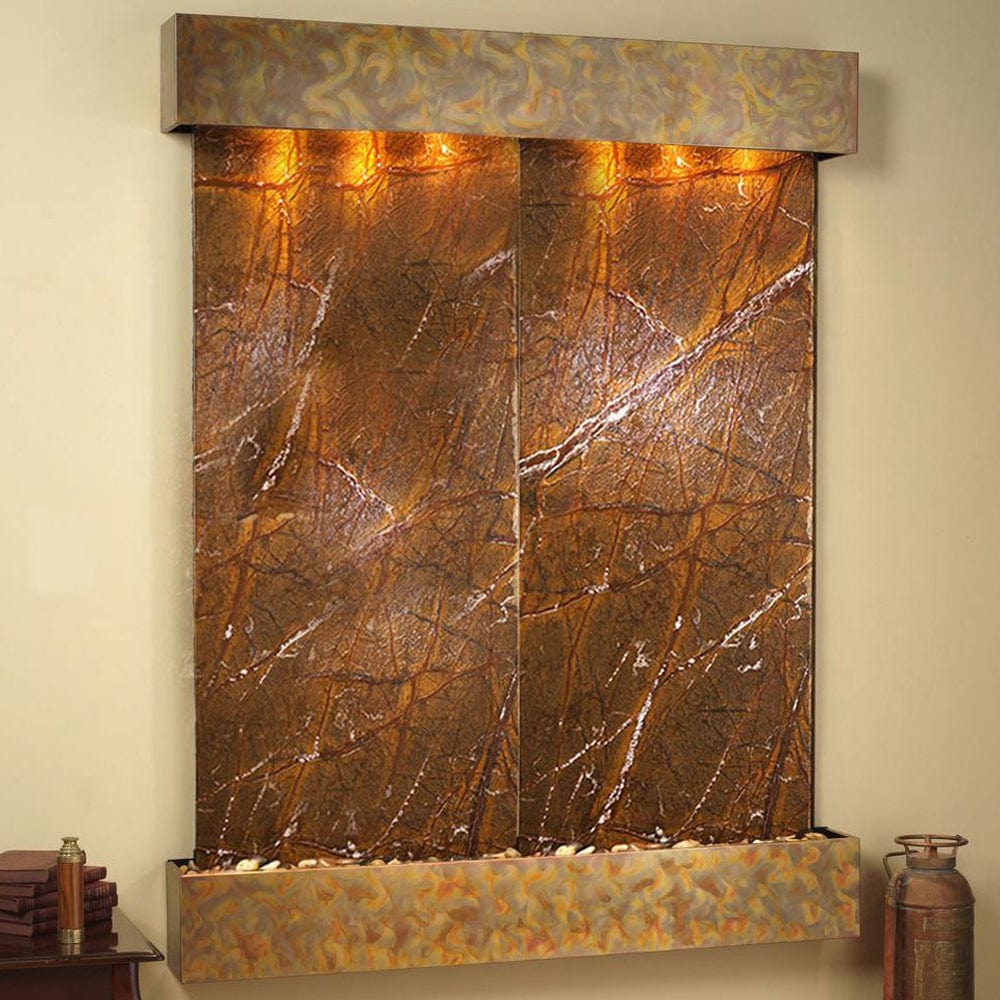 MajesticRiver-RainforestBrownMarble-RusticCopper-Squared-Corners - Outdoor Art Pros