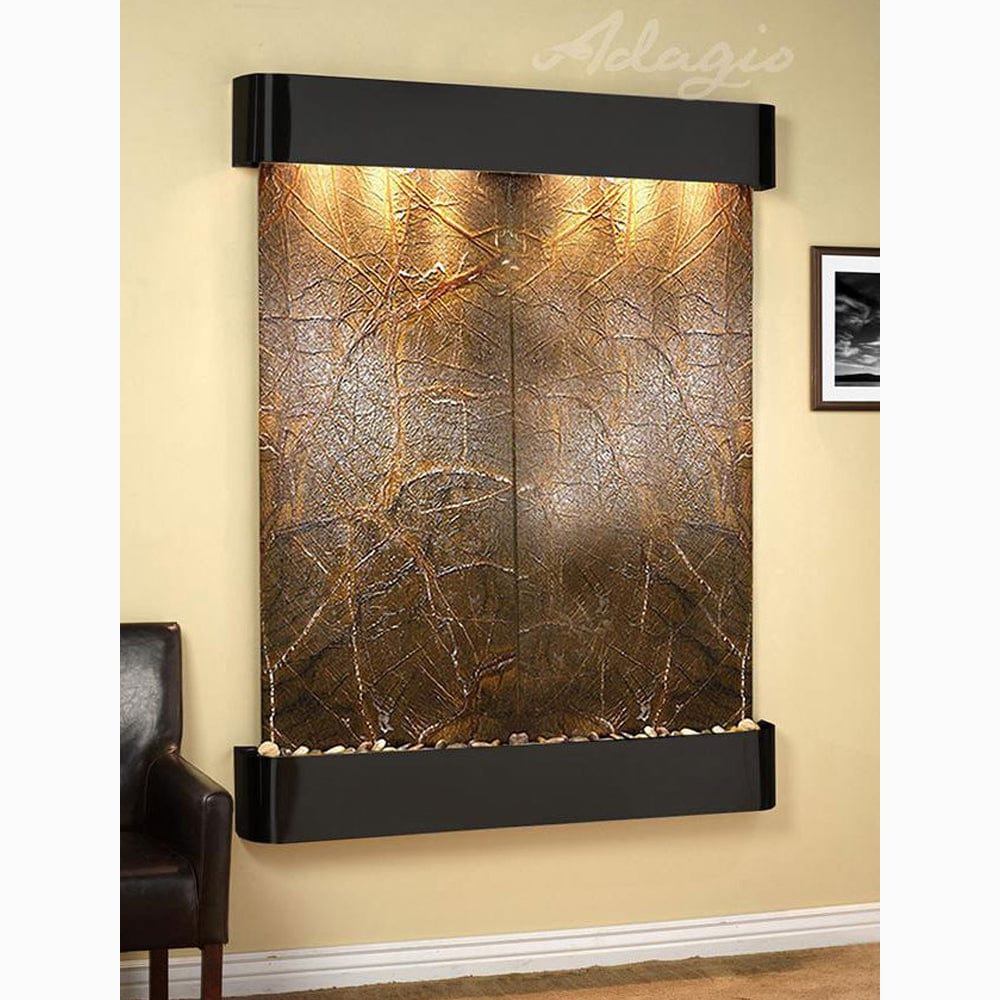 MajesticRiver-RainforestGreenMarble-BlackenedCopper-Rounded-Corners - Outdoor Art Pros