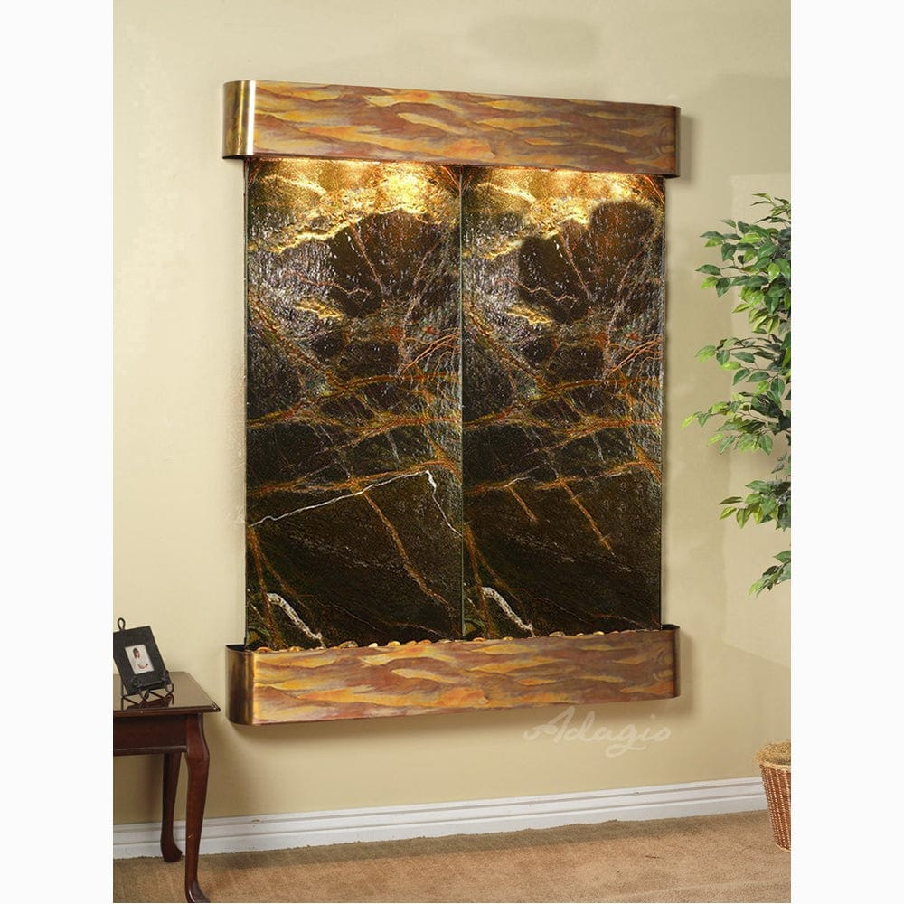 MajesticRiver-RainforestGreenMarble-RusticCopper-RoundedCorners - Outdoor Art Pros