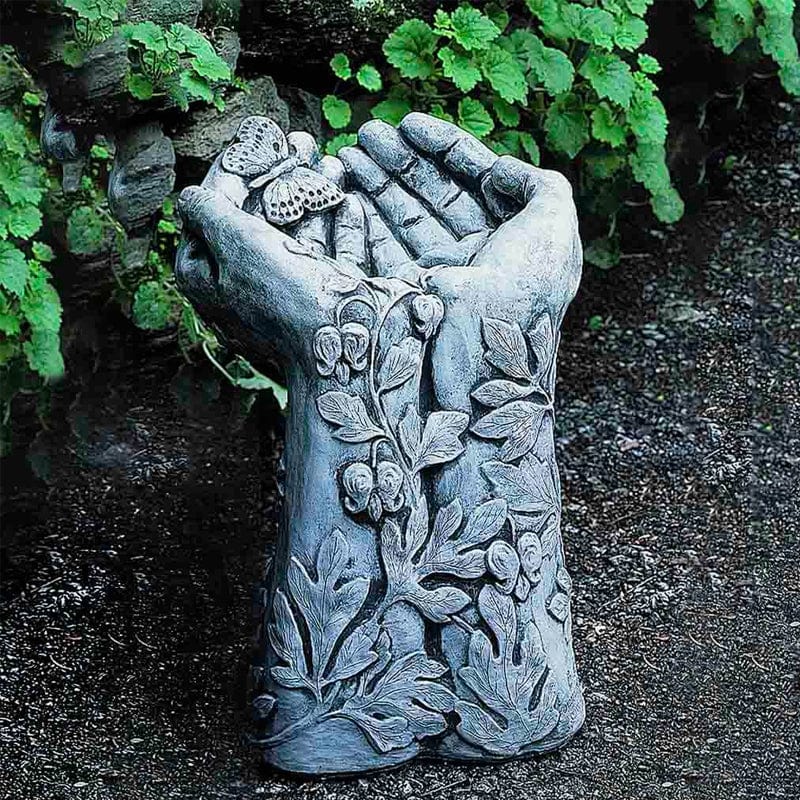 Mariposa Cast Stone Birdbath - Outdoor Art Pros