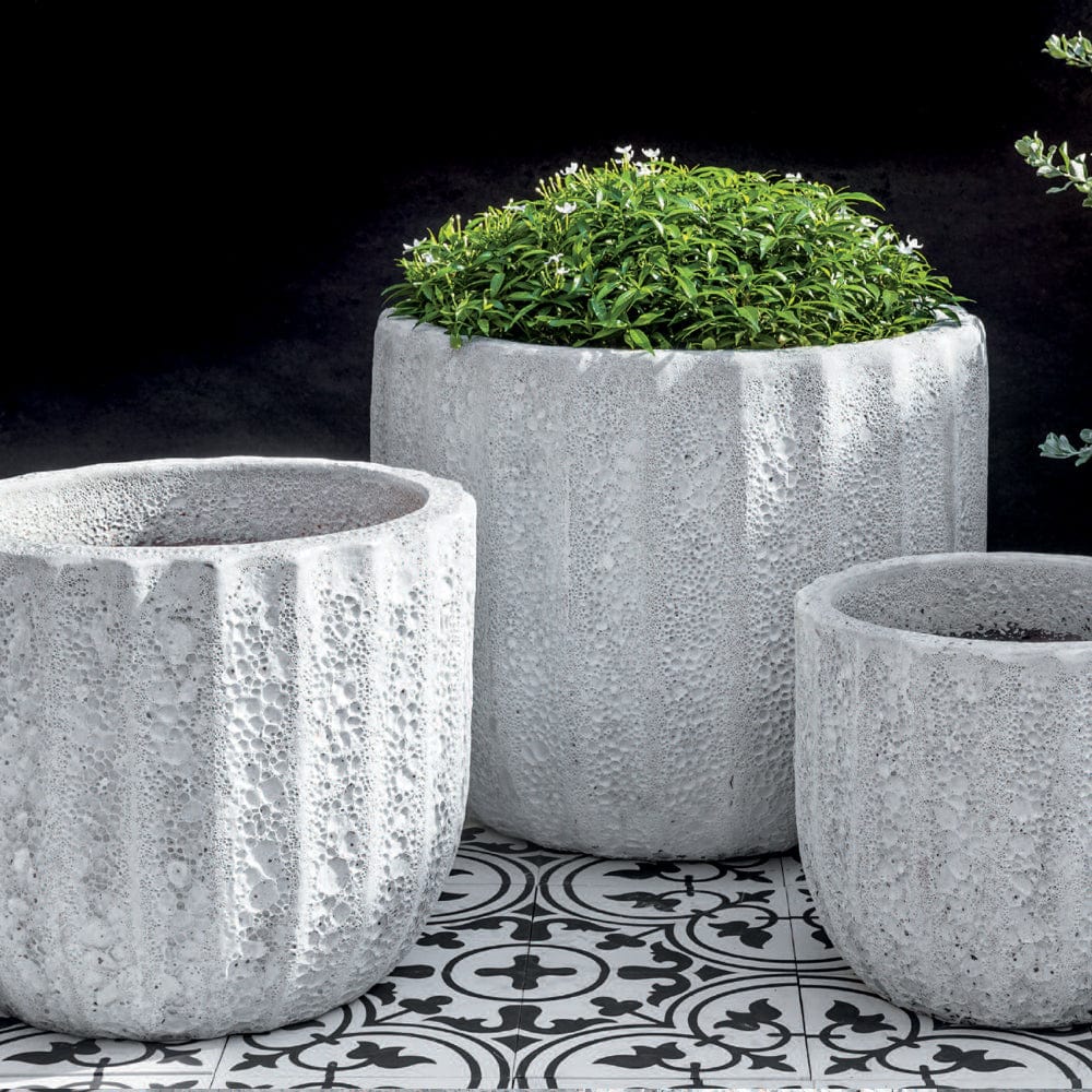 Maris Planter Set of 3 in White Coral - Outdoor Art Pros