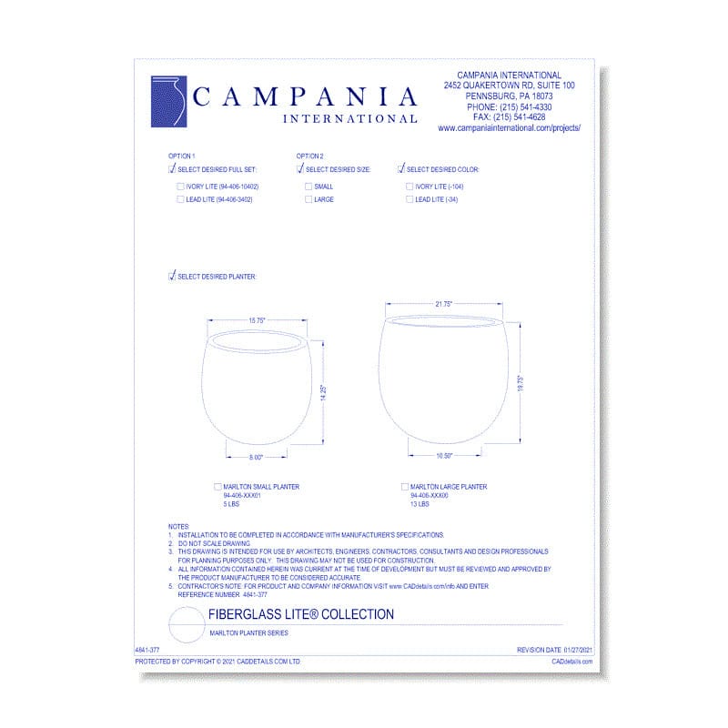 Marlton Planter | Lite® Collection