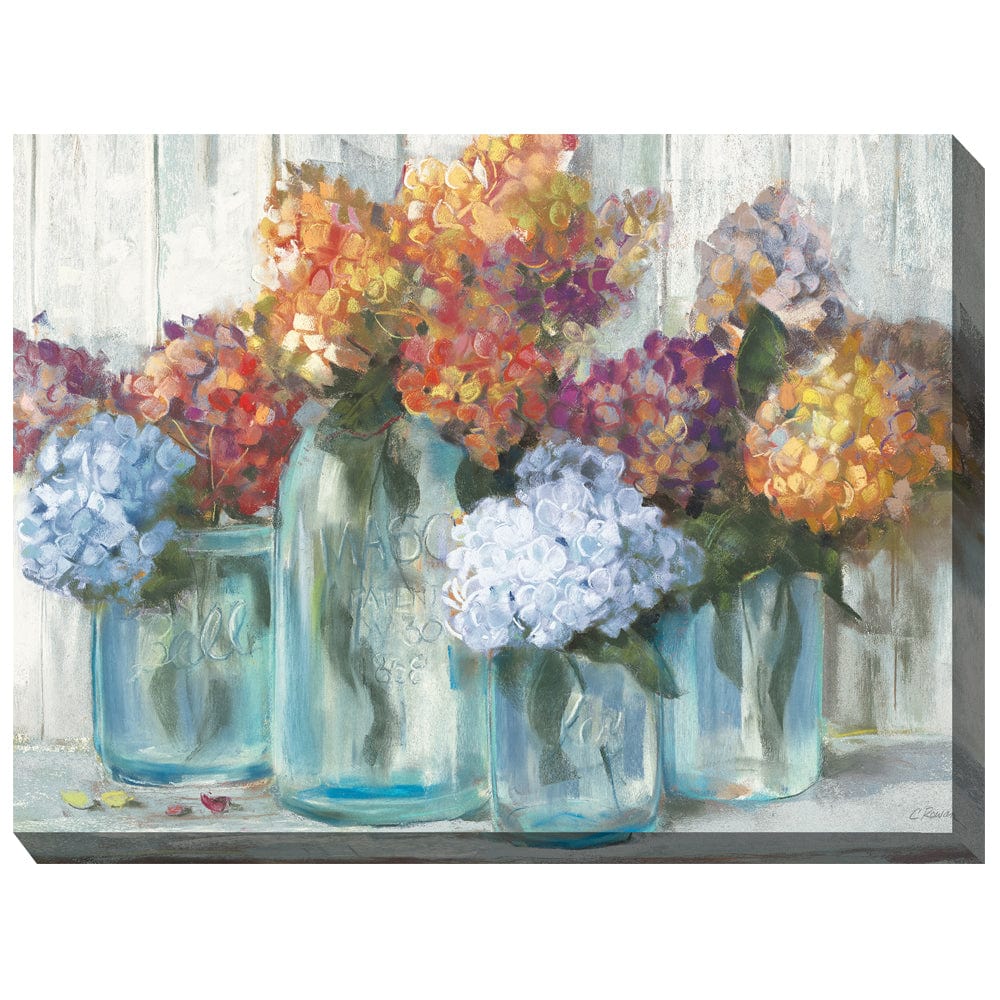 Mason Jars Outdoor Canvas Art - Outdoor Art Pros