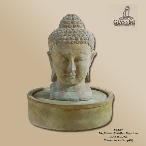 Meditation Buddha Fountain - Outdoor Art Pros