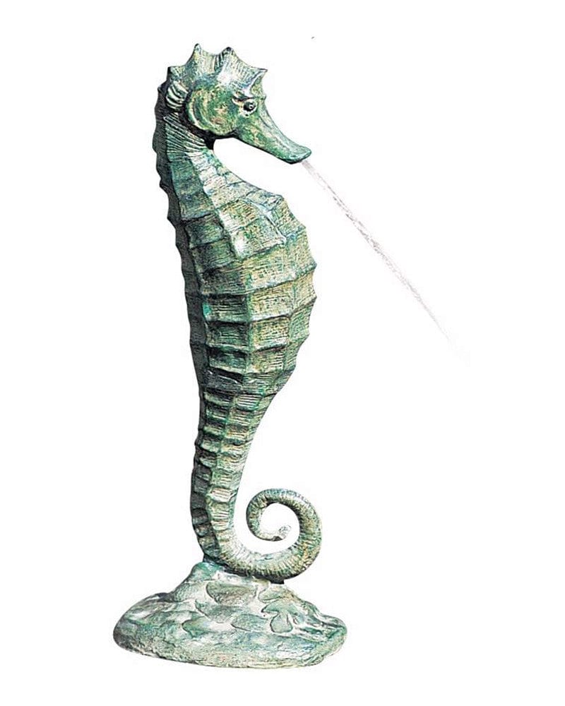 Brass Baron Medium Seahorse Garden Accent and Pool Statuary - Brass Baron - Outdoor Art Pros