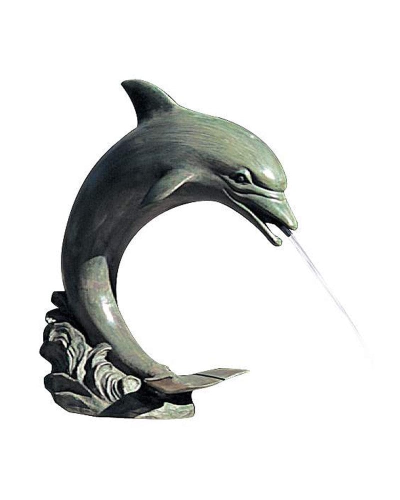 Brass Baron Medium Single Dolphin Garden Accent and Pool Statuary - Brass Baron - Outdoor Art Pros