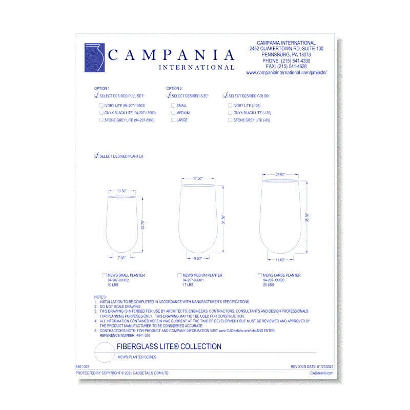 Mews Planter | Lite® Collection