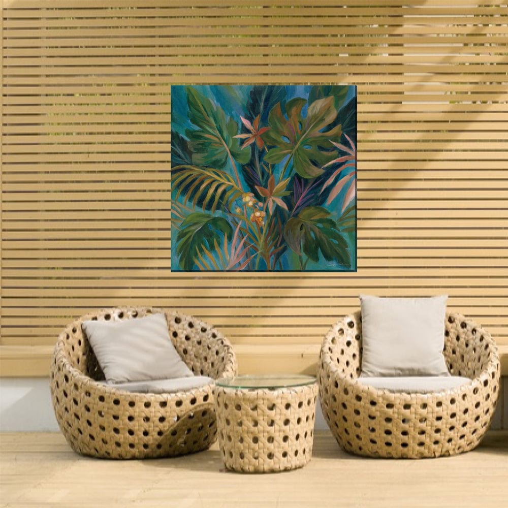 Midnight Tropics Outdoor Canvas Art - Outdoor Art Pros