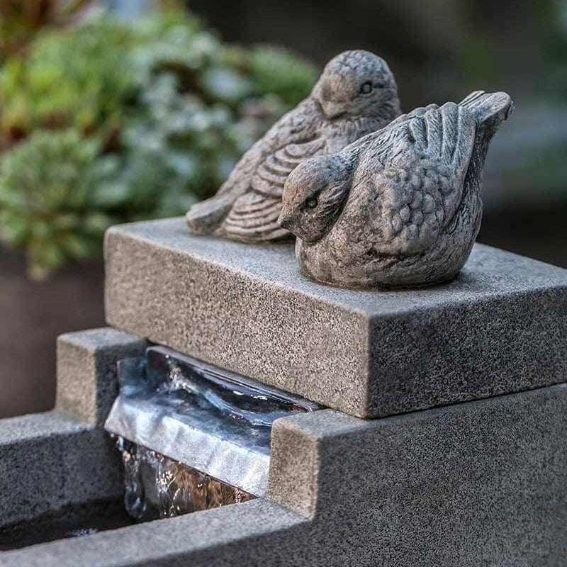 Mini Element With Birds Garden Fountain - Outdoor Art Pros