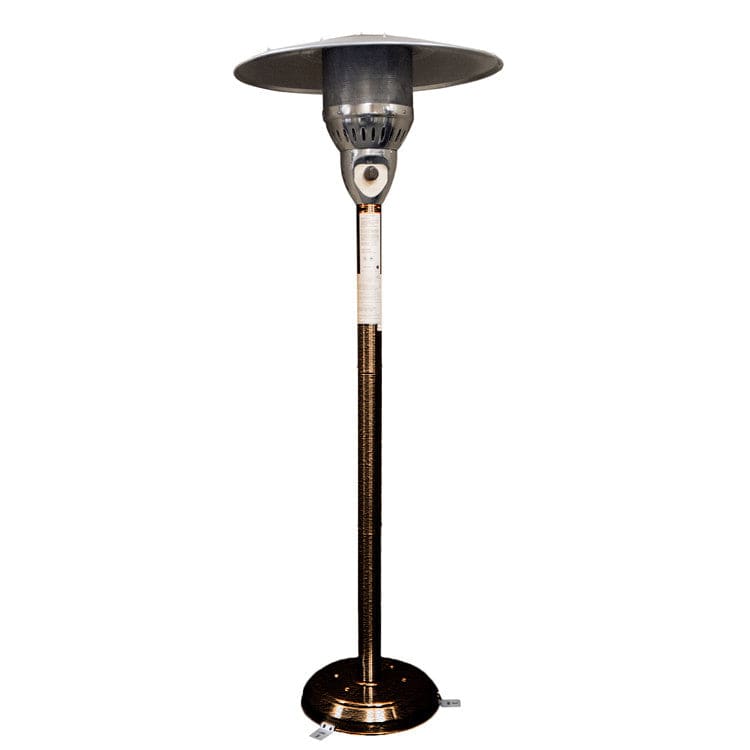 85" Natural Gas Outdoor Patio Heater in Hammered Bronze - Outdoor Art Pros