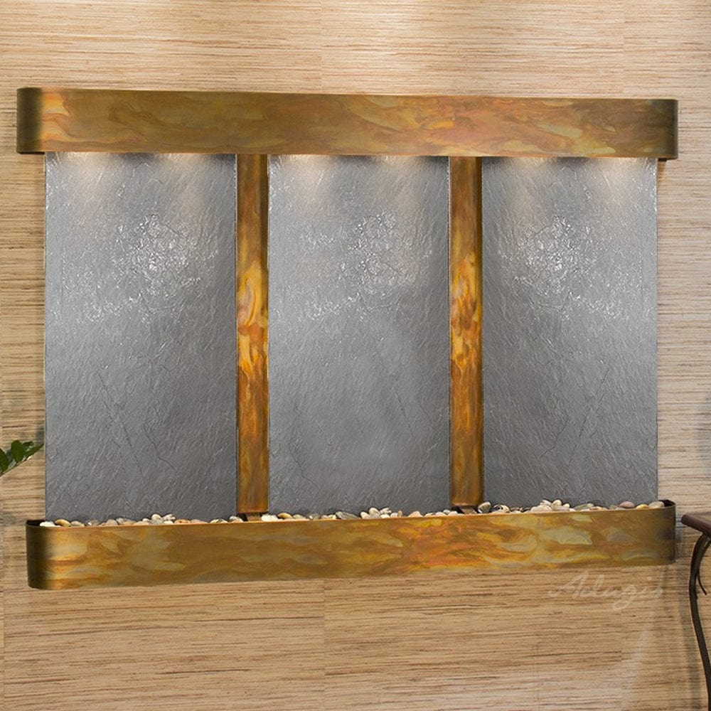 OlympusFalls-BlackFeatherStone-RusticCopper-RoundedCorners - Outdoor Art Pros